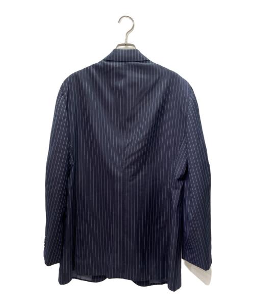 La Vera Sartoria Napoletana（ラ ヴェラ サルトリア ナポレターナ）La Vera Sartoria Napoletana (ラ ヴェラ サルトリア ナポレターナ) ストライプ セットアップスーツ ネイビー サイズ:48の古着・服飾アイテム