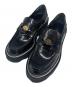 LOUIS VUITTON（ルイ ヴィトン）の古着「LV Bobur Loafers LV ボブール ローファー/1AGV43」｜ブラック