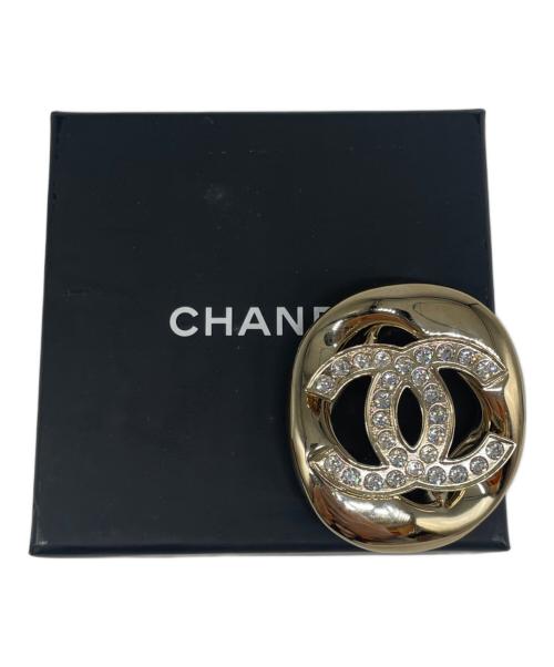 CHANEL（シャネル）CHANEL (シャネル) ココマークストーン付ブローチ シャンパンゴールドの古着・服飾アイテム