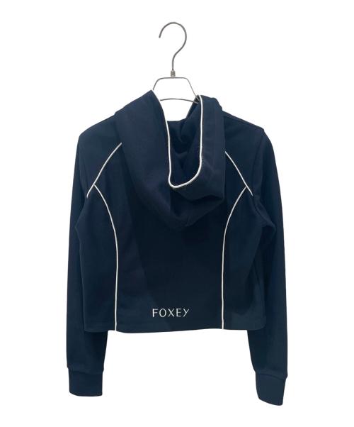 FOXEY NEW YORK SPORTS（フォクシー ニューヨーク スポーツ）FOXEY NEW YORK SPORTS (フォクシー ニューヨーク スポーツ) ショート丈ジップパーカー ネイビー サイズ:38の古着・服飾アイテム