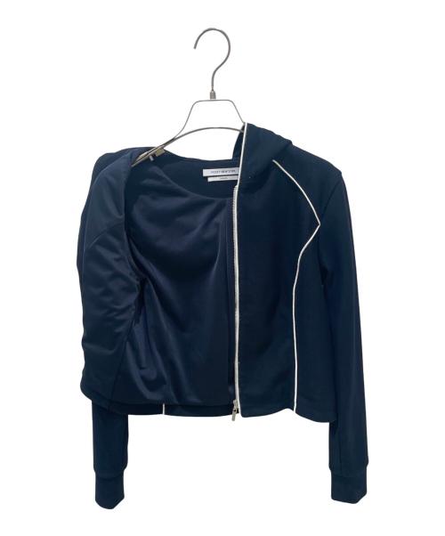 FOXEY NEW YORK SPORTS（フォクシー ニューヨーク スポーツ）FOXEY NEW YORK SPORTS (フォクシー ニューヨーク スポーツ) ショート丈ジップパーカー ネイビー サイズ:38の古着・服飾アイテム