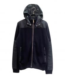 PRADA（プラダ）の古着「ナイロン切替パーカー」｜ネイビー