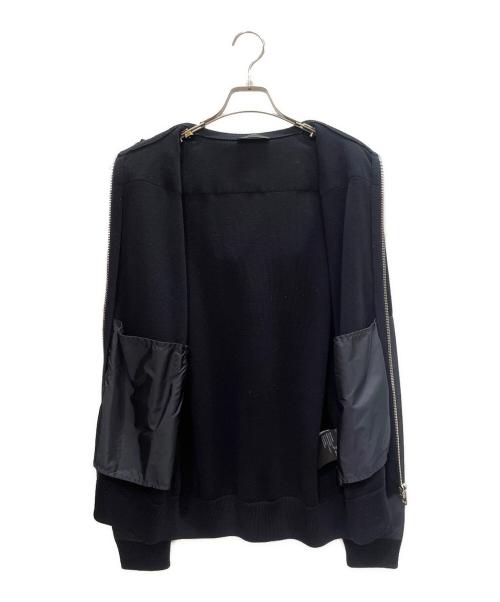 PRADA（プラダ）PRADA (プラダ) ナイロン切替パーカー ネイビー サイズ:50の古着・服飾アイテム