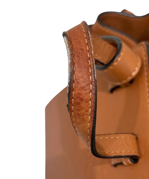 LOEWE（ロエベ）LOEWE (ロエベ) Hammock Drawstring Mini Bag/ハンモック ドローストリングバッグ ミニ ブラウン サイズ:ミニ/MINIの古着・服飾アイテム