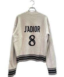 Christian Dior（クリスチャン ディオール）の古着「J'Adior 8 Logo Cashmere Blend Knit Sweater J'ADIOR 8ロゴ カシミヤ混ニット/914S55AM009」｜アイボリー