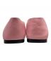 中古・古着 sergio rossi (セルジオロッシ) Square-Toe Metal Logo Plate Loafers スクエアトゥ メタルプレートロゴ  ローファー/A77990 ピンク サイズ:36 1/2：30000円