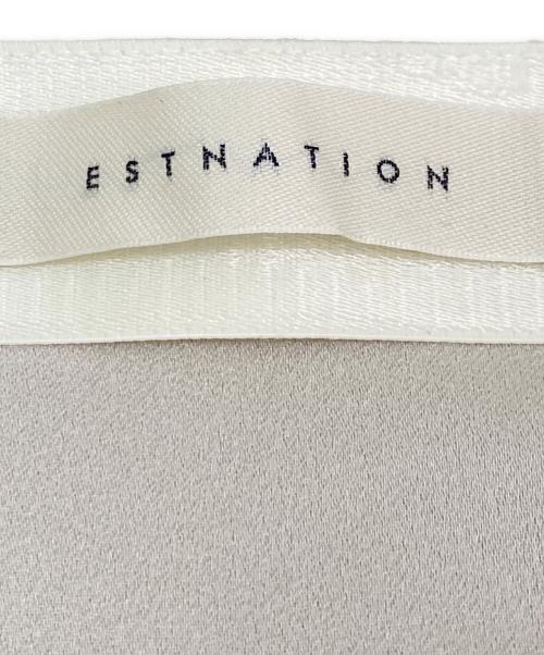 ESTNATION（エストネーション）ESTNATION (エストネーション) バックサテンジョーゼットマキシスカート ベージュ サイズ:36の古着・服飾アイテム
