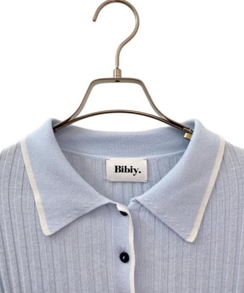 Bibiy.（ビビィ）Bibiy. (ビビィ) 襟付きカーディガン スカイブルー サイズ:Fの古着・服飾アイテム