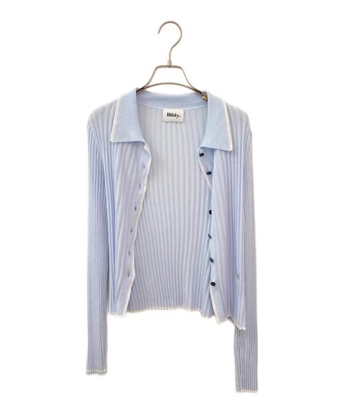 Bibiy.（ビビィ）Bibiy. (ビビィ) 襟付きカーディガン スカイブルー サイズ:Fの古着・服飾アイテム