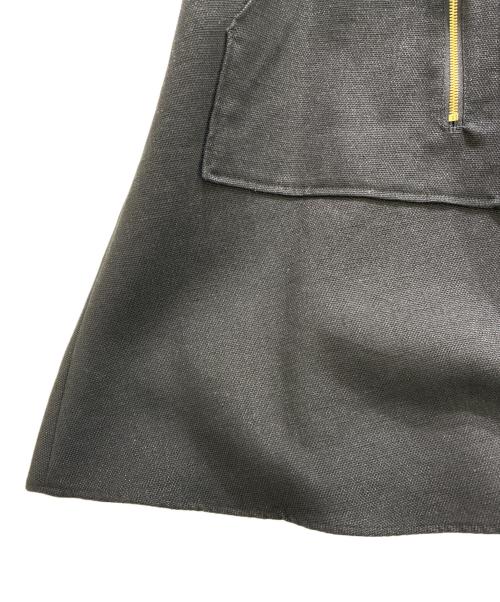 ESTNATION（エストネーション）ESTNATION Linen-Blend Sleeveless Dress with Zip Pockets/リネンブレンド ノースリーブ ZIPポケット ワンピース/21-109-11-050408 ブラック サイズ:36の古着・服飾アイテム