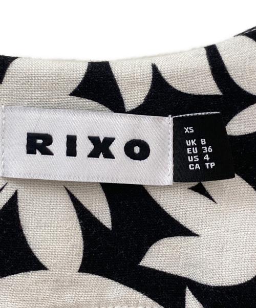RIXO（リキソー）RIXO (リキソー) ノースリーブワンピース ブラック×ホワイト サイズ:XSの古着・服飾アイテム