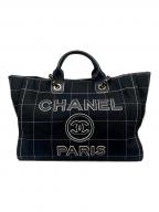 CHANELシャネル）の古着「Deauville GM ドーヴィルGM/A66941」｜ネイビー
