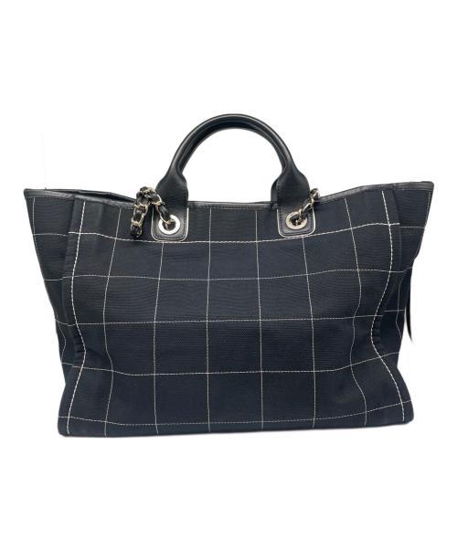 CHANEL（シャネル）CHANEL (シャネル) Deauville GM ドーヴィルGM/A66941 ネイビー サイズ:GMの古着・服飾アイテム