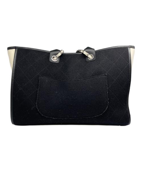 CHANEL（シャネル）CHANEL (シャネル) ドーヴィル GM/Deauville GM Tote Bag アイボリー×ブラック サイズ:GMの古着・服飾アイテム