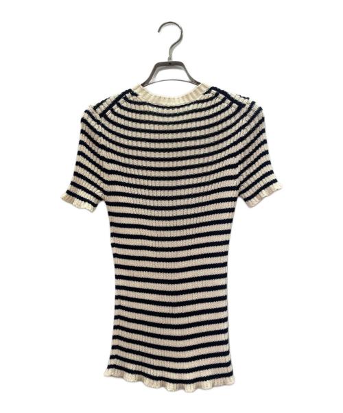 Christian Dior（クリスチャン ディオール）Christian Dior (クリスチャン ディオール) Dioriviera Short-Sleeve Knit Sweater ディオリビエラ ショートスリーブニット/	444S15AM779 ベージュ サイズ:34の古着・服飾アイテム