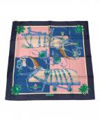 HERMESエルメス）の古着「カレ90/HARNAIS DE COUR（宮廷の馬具）」｜ネイビー
