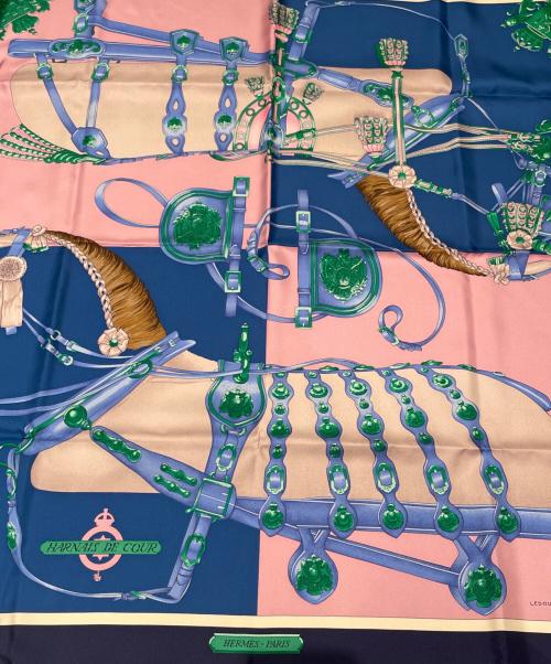 HERMES（エルメス）HERMES (エルメス) カレ90/HARNAIS DE COUR（宮廷の馬具） ネイビー サイズ:90 未使用品の古着・服飾アイテム