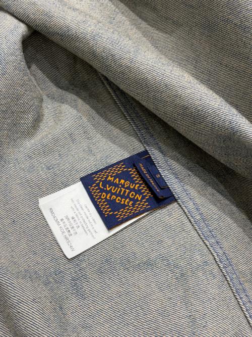 LOUIS VUITTON（ルイ ヴィトン）LOUIS VUITTON (ルイ ヴィトン) モノグラム プリント ショートスリーブ デニム半袖シャツ ブルー サイズ:Sの古着・服飾アイテム