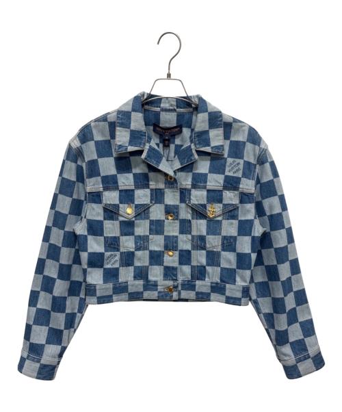 LOUIS VUITTON（ルイ ヴィトン）LOUIS VUITTON (ルイ ヴィトン) ダミエ デニムジャケット スカイブルー サイズ:38の古着・服飾アイテム