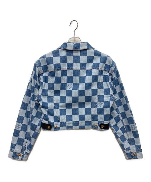 LOUIS VUITTON（ルイ ヴィトン）LOUIS VUITTON (ルイ ヴィトン) ダミエ デニムジャケット スカイブルー サイズ:38の古着・服飾アイテム
