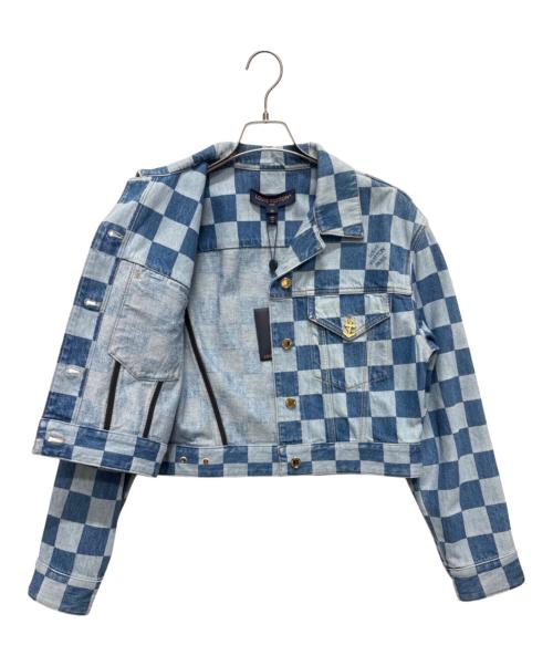 LOUIS VUITTON（ルイ ヴィトン）LOUIS VUITTON (ルイ ヴィトン) ダミエ デニムジャケット スカイブルー サイズ:38の古着・服飾アイテム