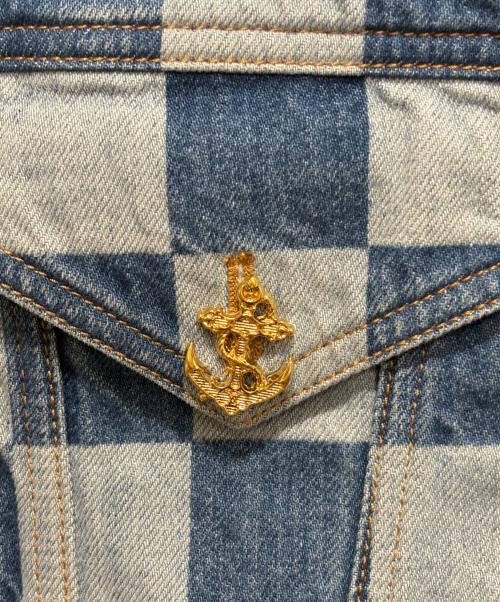LOUIS VUITTON（ルイ ヴィトン）LOUIS VUITTON (ルイ ヴィトン) ダミエ デニムジャケット スカイブルー サイズ:38の古着・服飾アイテム