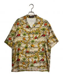 LOUIS VUITTON（ルイ ヴィトン）の古着「Monogram Short-Sleeve Silk Shirt」｜ベージュ