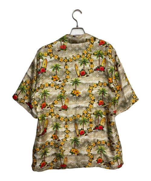 LOUIS VUITTON（ルイ ヴィトン）LOUIS VUITTON (ルイ ヴィトン) Monogram Short-Sleeve Silk Shirt ベージュ サイズ:Mの古着・服飾アイテム