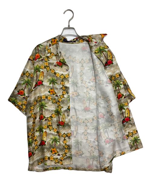 LOUIS VUITTON（ルイ ヴィトン）LOUIS VUITTON (ルイ ヴィトン) Monogram Short-Sleeve Silk Shirt ベージュ サイズ:Mの古着・服飾アイテム