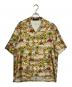 LOUIS VUITTON（ルイ ヴィトン）の古着「Monogram Short-Sleeve Silk Shirt」｜ベージュ