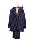 La Vera Sartoria Napoletanaラ ヴェラ サルトリア ナポレターナ）の古着「ピンストライプ シングルブレスト セットアップ」｜ネイビー×ピンク