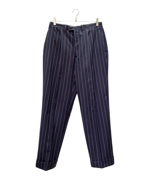 La Vera Sartoria Napoletana（ラ ヴェラ サルトリア ナポレターナ）La Vera Sartoria Napoletana (ラ ヴェラ サルトリア ナポレターナ) ピンストライプ シングルブレスト セットアップ ネイビー×ピンク サイズ:52の古着・服飾アイテム