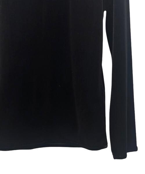 GIORGIO ARMANI（ジョルジオアルマーニ）GIORGIO ARMANI (ジョルジオアルマーニ) ベロアサテンデザインカットソー ブラック サイズ:42の古着・服飾アイテム