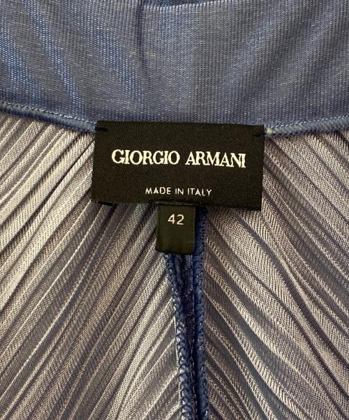 GIORGIO ARMANI（ジョルジオアルマーニ）GIORGIO ARMANI (ジョルジオアルマーニ) プリーツパンツ スカイブルー サイズ:42の古着・服飾アイテム