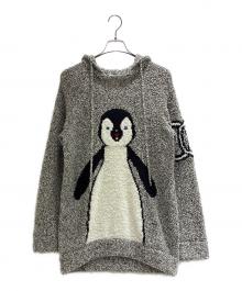 CHANEL（シャネル）の古着「シルク×カシミヤ混 07AW ペンギン ニットパーカー/」｜グレー