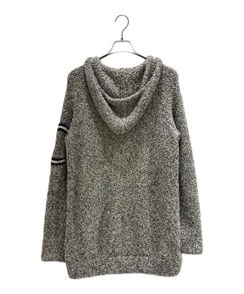 CHANEL（シャネル）CHANEL (シャネル) シルク×カシミヤ混 07AW ペンギン ニットパーカー/ グレー サイズ:40の古着・服飾アイテム