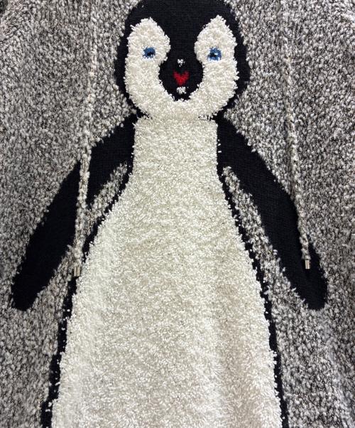 CHANEL（シャネル）CHANEL (シャネル) シルク×カシミヤ混 07AW ペンギン ニットパーカー/ グレー サイズ:40の古着・服飾アイテム