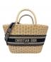 Christian Dior（クリスチャン ディオール）の古着「Oblique Panier Chapeau Basket Bag オブリーク パニエ シャポー カゴバッグ 」｜ベージュ×ネイビー