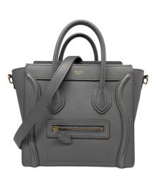CELINE（セリーヌ）の古着「Luggage Nano Shopper Bag ラゲージ ナノ ショッパー」｜ライトグレー