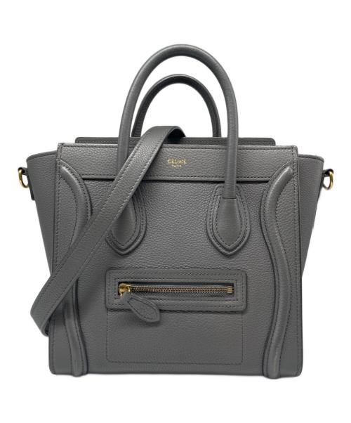CELINE（セリーヌ）CELINE (セリーヌ) Luggage Nano Shopper Bag ラゲージ ナノ ショッパー ライトグレー サイズ:ナノの古着・服飾アイテム