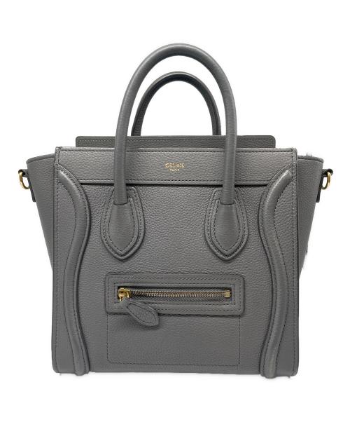 CELINE（セリーヌ）CELINE (セリーヌ) Luggage Nano Shopper Bag ラゲージ ナノ ショッパー ライトグレー サイズ:ナノの古着・服飾アイテム