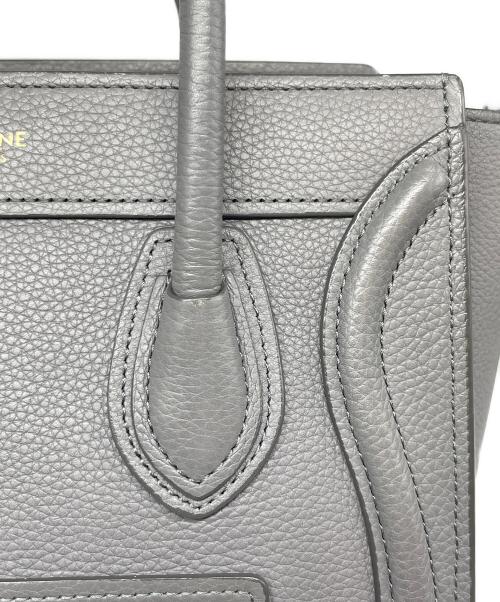 CELINE（セリーヌ）CELINE (セリーヌ) Luggage Nano Shopper Bag ラゲージ ナノ ショッパー ライトグレー サイズ:ナノの古着・服飾アイテム