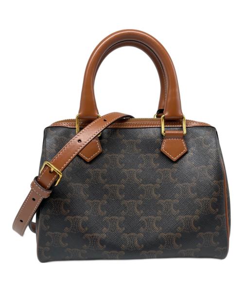 CELINE（セリーヌ）CELINE (セリーヌ) Small Boston スモールボストン ブラウン サイズ:スモール/SMALLの古着・服飾アイテム