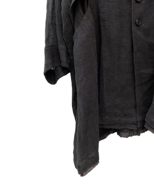 shinyaseki（シンヤセキ）shinyaseki (シンヤセキ) 切りっぱなしリネンジャケット グレー サイズ:9の古着・服飾アイテム
