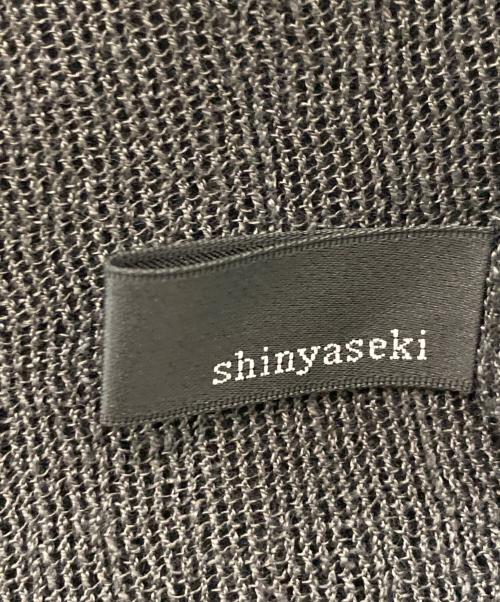 shinyaseki（シンヤセキ）shinyaseki (シンヤセキ) 切りっぱなしリネンジャケット グレー サイズ:9の古着・服飾アイテム