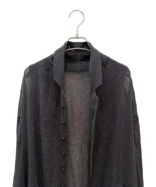 shinyaseki（シンヤセキ）shinyaseki (シンヤセキ) 切りっぱなしリネンジャケット グレー サイズ:9の古着・服飾アイテム