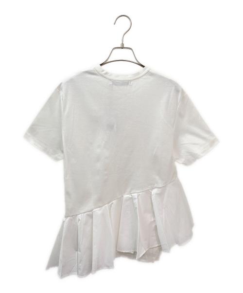ESTNATION（エストネーション）ESTNATION (エストネーション) 裾フリル半袖カットソー ホワイト サイズ:Freeの古着・服飾アイテム