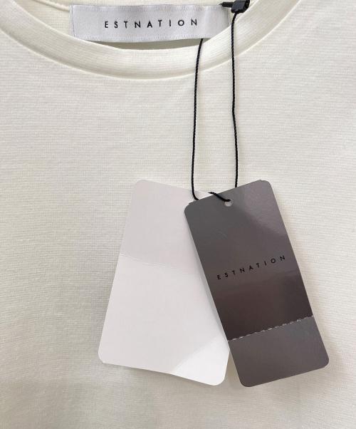 ESTNATION（エストネーション）ESTNATION (エストネーション) 裾フリル半袖カットソー ホワイト サイズ:Freeの古着・服飾アイテム