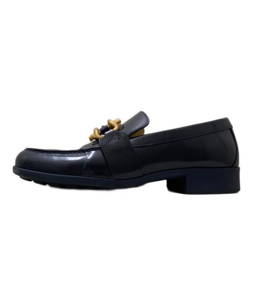 BOTTEGA VENETA（ボッテガベネタ）BOTTEGA VENETA (ボッテガベネタ) レザーローファー ネイビー サイズ:36の古着・服飾アイテム