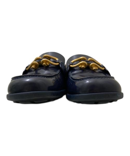 BOTTEGA VENETA（ボッテガベネタ）BOTTEGA VENETA (ボッテガベネタ) レザーローファー ネイビー サイズ:36の古着・服飾アイテム